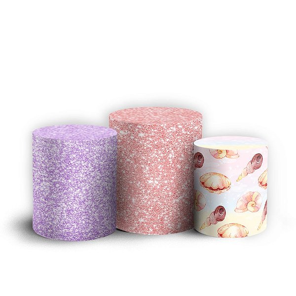 Trio Cilindro - Fundo do Mar - Sublimado 3D + Elástico