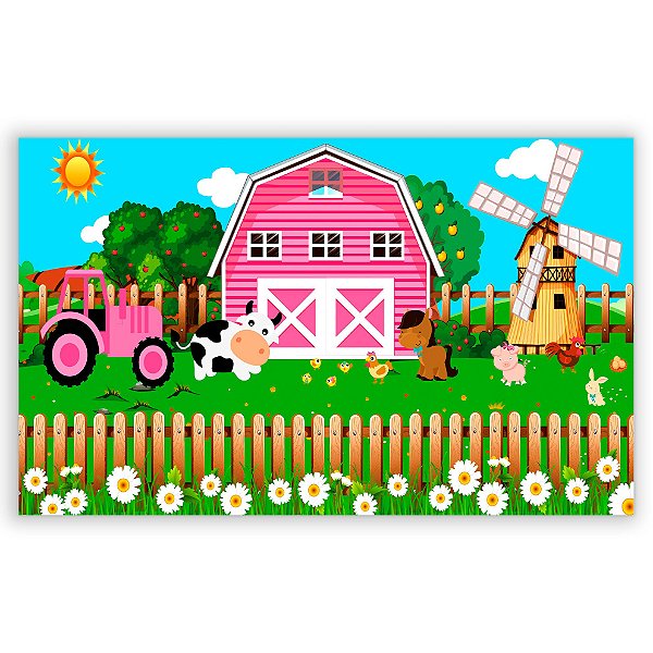 Painel Retangular - Fazenda Rosa - Sublimado 3D