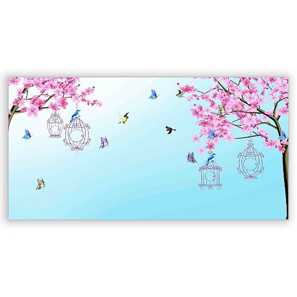 Painel Retangular - Arvores Jardim - Sublimado 3D