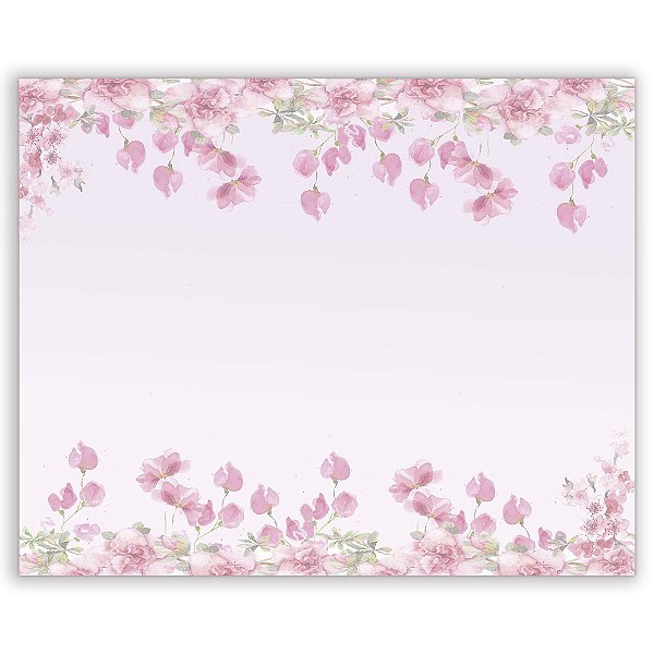 Painel Retangular - Flores Rosa - Sublimado 3D