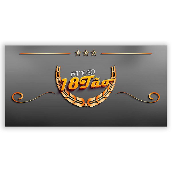 Painel Retangular - 18 Anos - Sublimado 3D