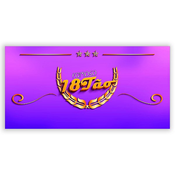 Painel Retangular - 18 Anos - Sublimado 3D