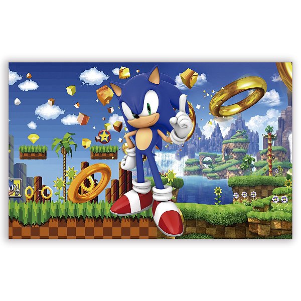 Painel Retangular - Sonic - Sublimado 3D
