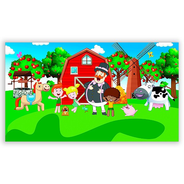 Painel Retangular - Mundo Bita - Sublimado 3D