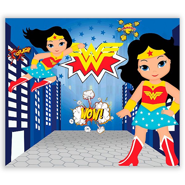 Painel Retangular - Mulher Maravilha - Sublimado 3D