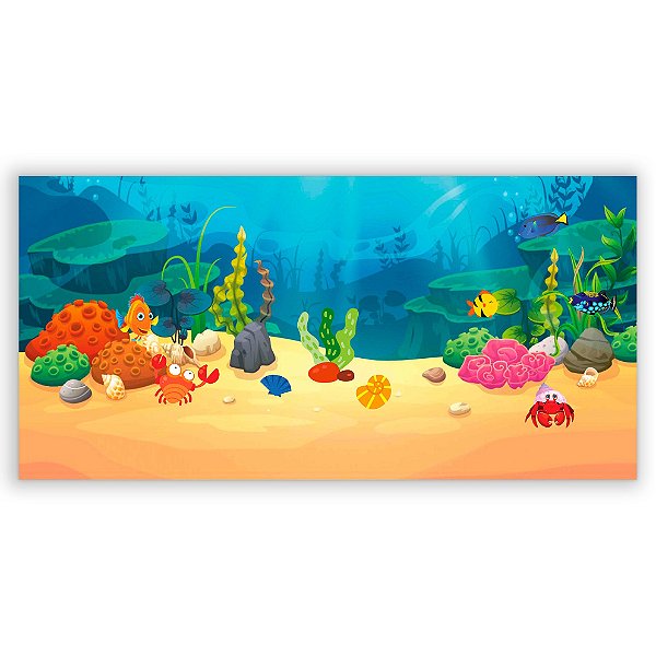 Painel Retangular - Fundo do Mar - Sublimado 3D