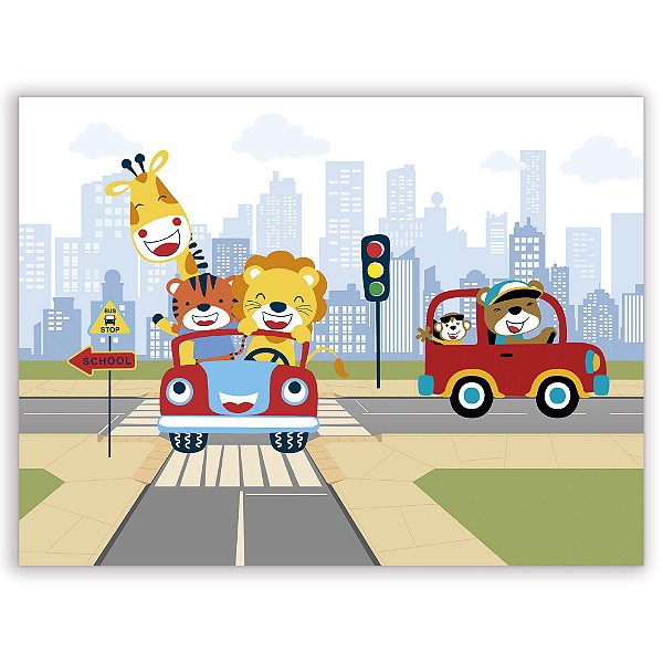 Painel Retangular - Bichinhos Rua - Sublimado 3D