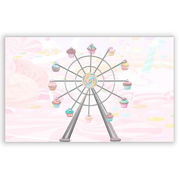 Painel Retangular - Roda Gigante - Sublimado 3D