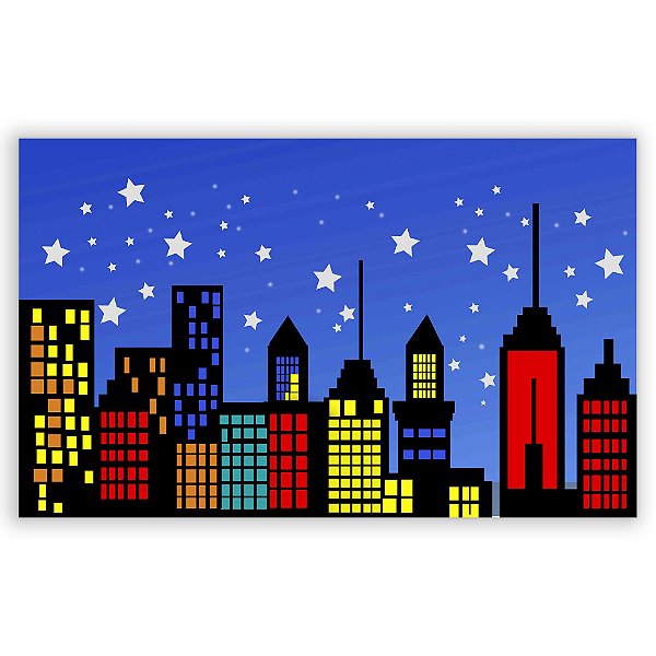 Painel Retangular - Predios - Sublimado 3D