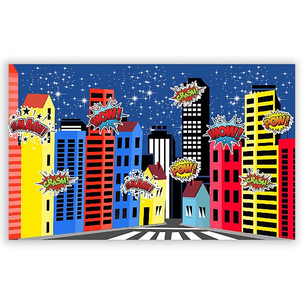 Painel Retangular - Predios - Sublimado 3D