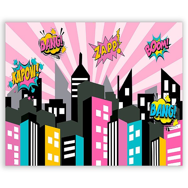 Painel Retangular - Predios - Sublimado 3D