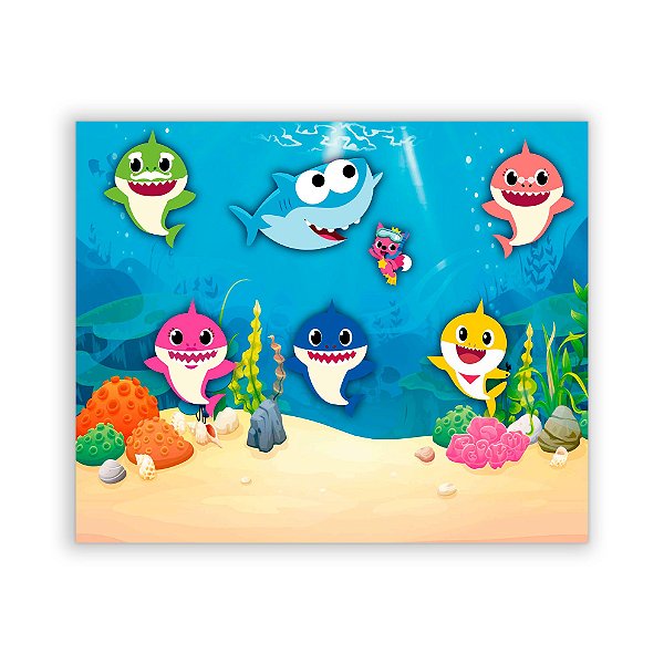 Painel Retangular - Baby Shark - Sublimado 3D