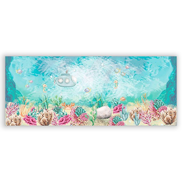 Painel Retangular - Fundo do Mar - Sublimado 3D