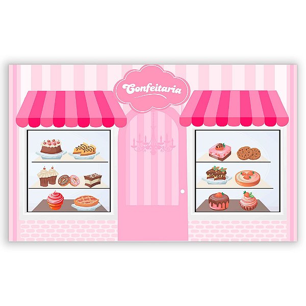 Painel Retangular - Confeitaria - Sublimado 3D