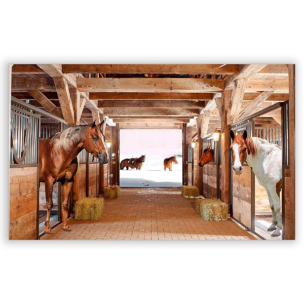 Painel Retangular - Cavalo Celeiro - Sublimado 3D