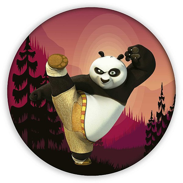 Painel Redondo - Kung Fu Panda - Sublimado 3D