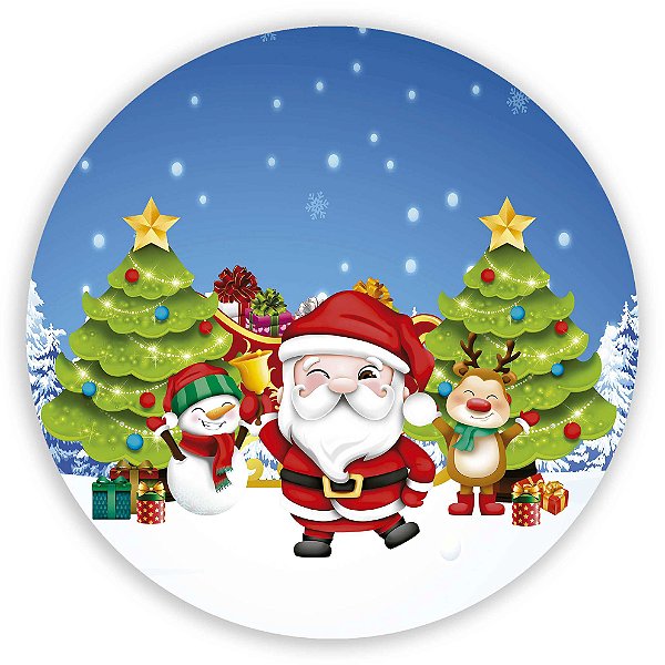Painel Redondo - Natal  - Sublimado 3D