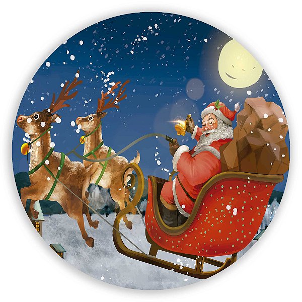 Painel Redondo - Natal  - Sublimado 3D