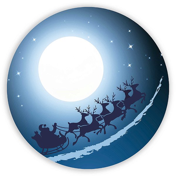 Painel Redondo - Natal  - Sublimado 3D