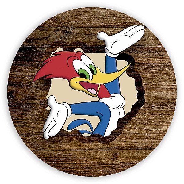 Painel Redondo - Pica Pau - Sublimado 3D