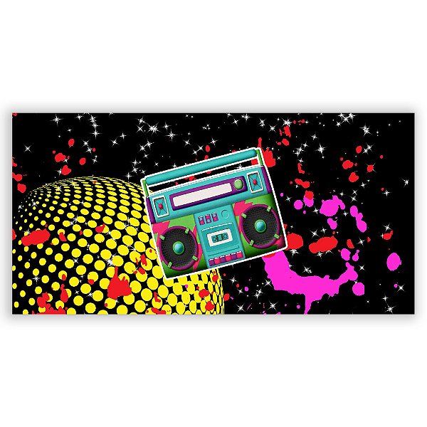 Painel Retangular - Anos 80 - Sublimado 3D