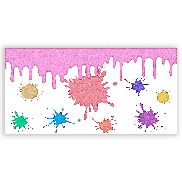 Painel Retangular - Slime Aquarela - Sublimado 3D