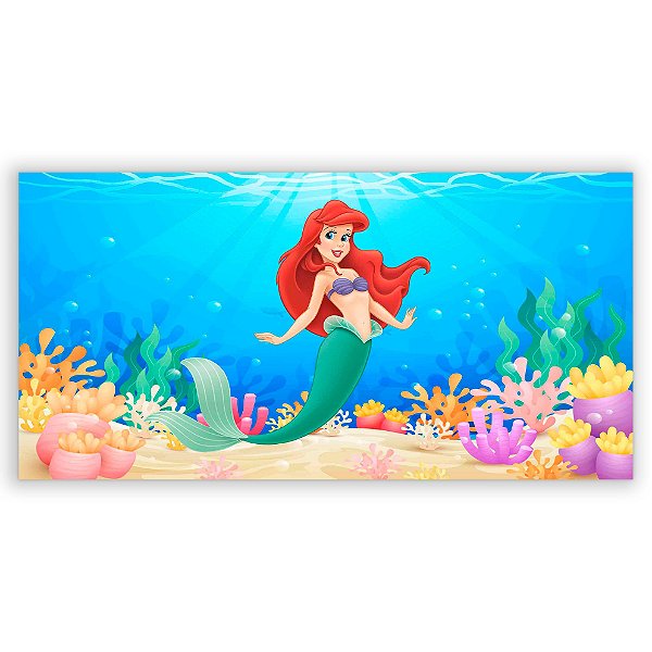 Painel Retangular - Ariel Pequena Sereia - Sublimado 3D