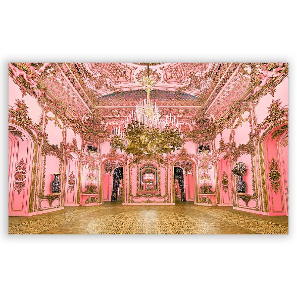 Painel Retangular - Fachada Castelo Rosa - Sublimado 3D