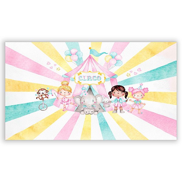 Painel Retangular - Circo Aquarela - Sublimado 3D