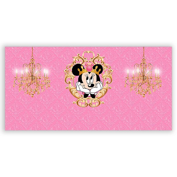 Painel Retangular - Minnie Rosa - Sublimado 3D