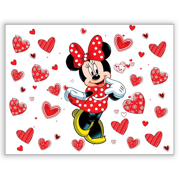 Painel Retangular - Minnie Vermelha - Sublimado 3D
