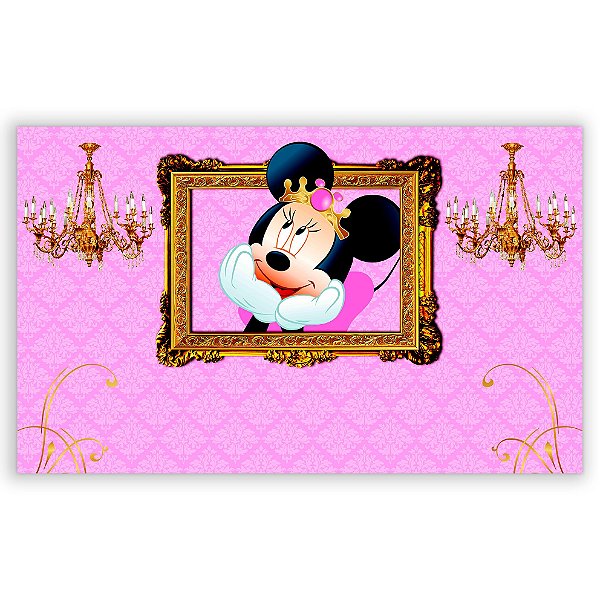 Painel Retangular - Minnie Rosa - Sublimado 3D