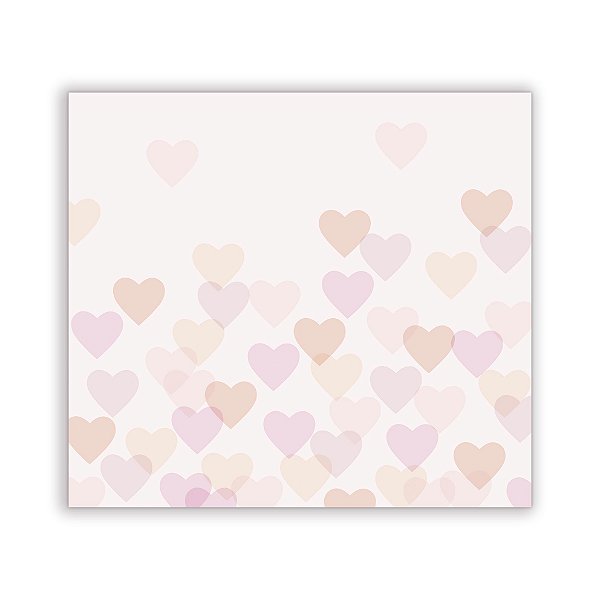 Painel Retangular - Coração Rosa - Sublimado 3D