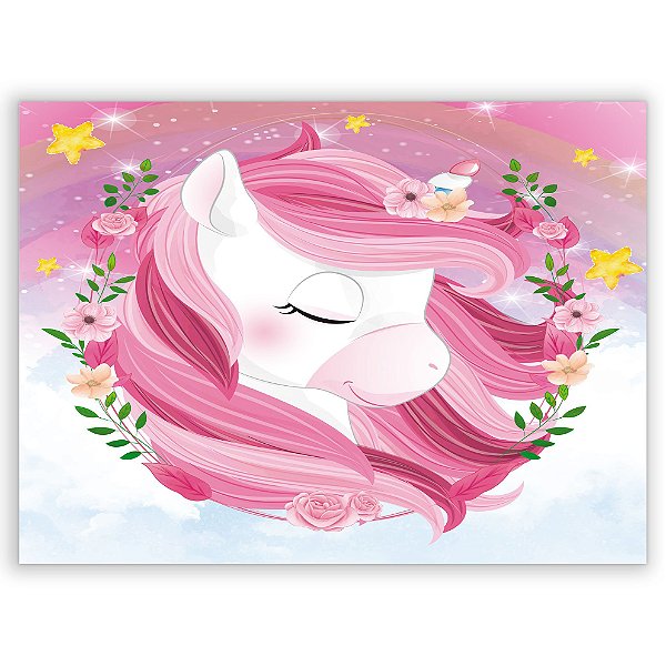 Painel Retangular - Unicornio - Sublimado 3D