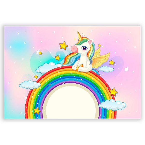 Painel Retangular - Unicornio - Sublimado 3D