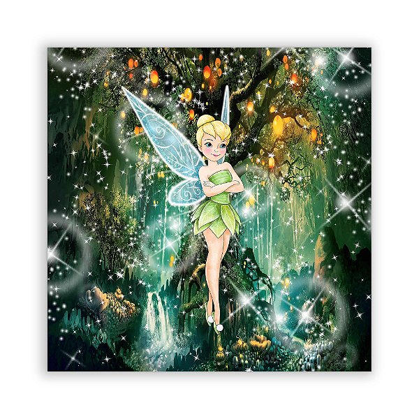 Painel Quadrado - Tinkerbell Sininho - Sublimado 3D