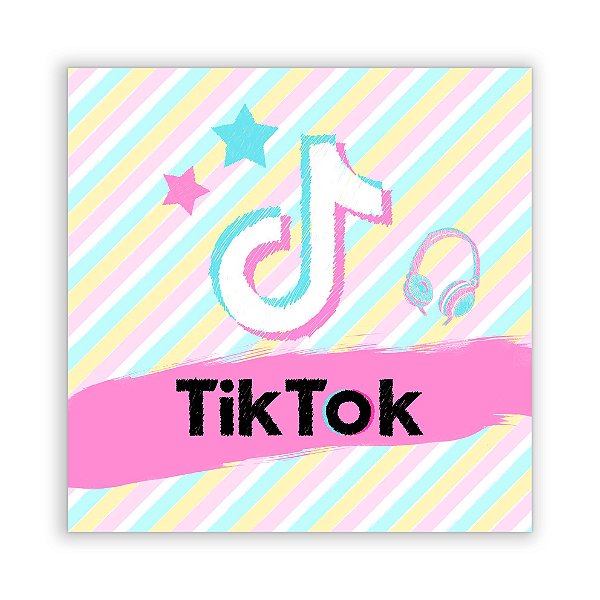 Painel Quadrado - TikTok - Sublimado 3D