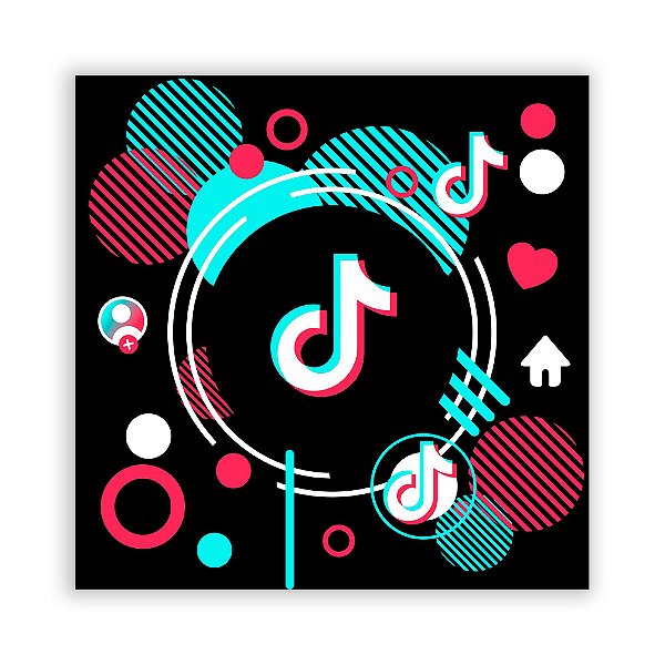 Painel Quadrado - TikTok - Sublimado 3D