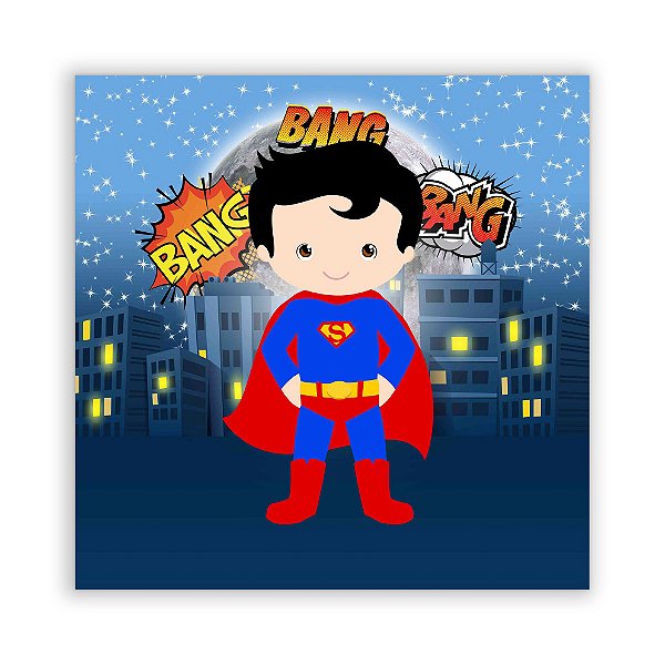 Painel Quadrado - Super Homem - Sublimado 3D