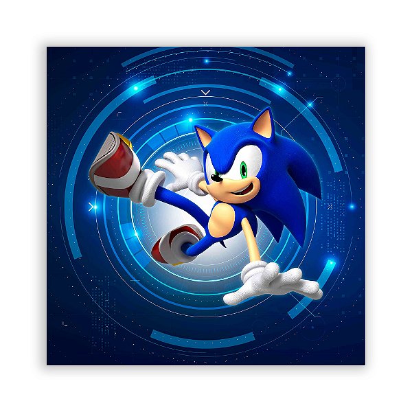 Painel Quadrado - Sonic - Sublimado 3D