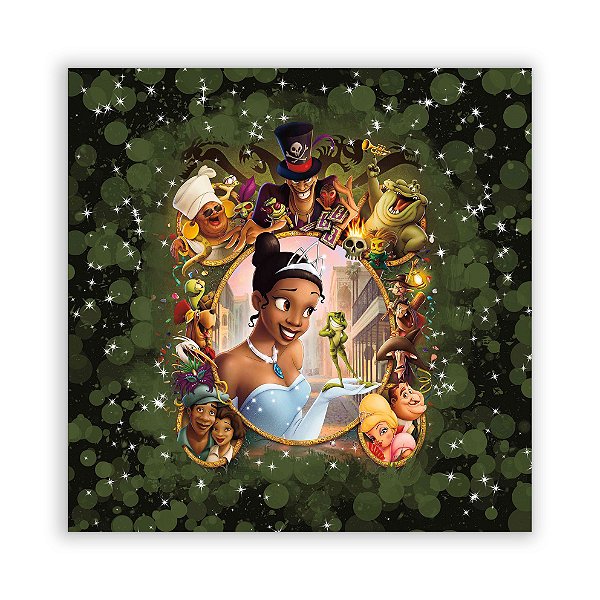 Painel Quadrado - Tiana Princesa e o Sapo - Sublimado 3D