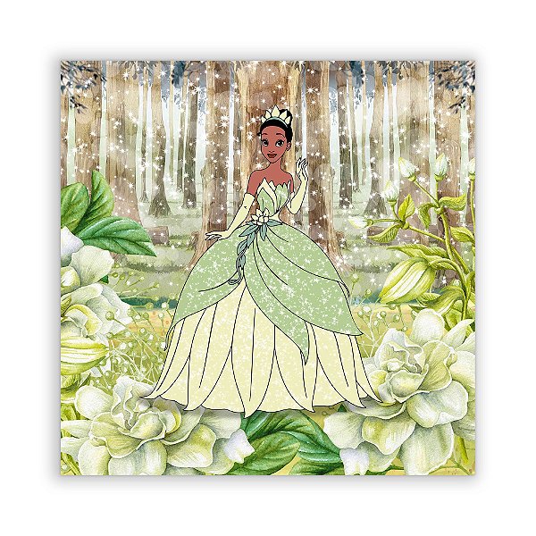Painel Quadrado - Tiana Princesa e o Sapo - Sublimado 3D