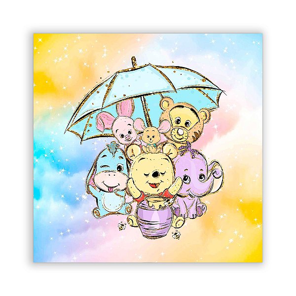 Painel Quadrado - Ursinho Pooh - Sublimado 3D