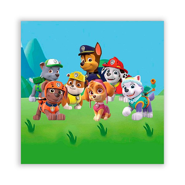 Painel Quadrado - Patrulha Canina - Sublimado 3D