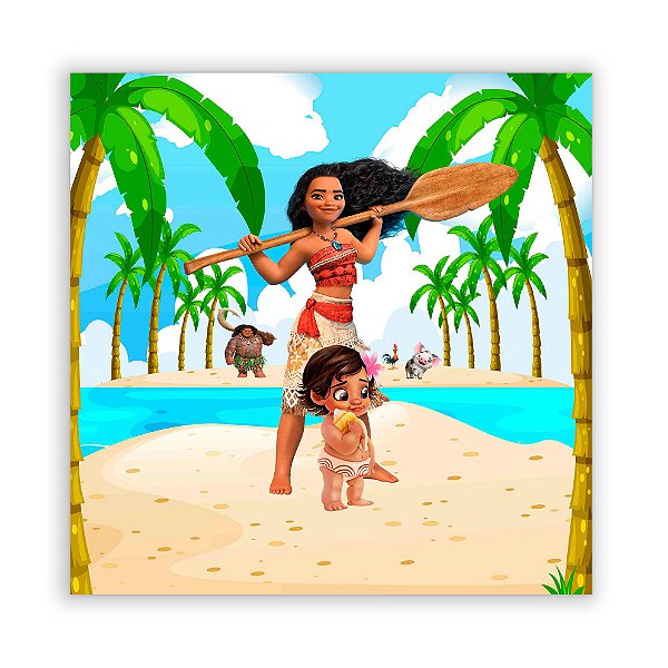 Painel Quadrado - Moana - Sublimado 3D