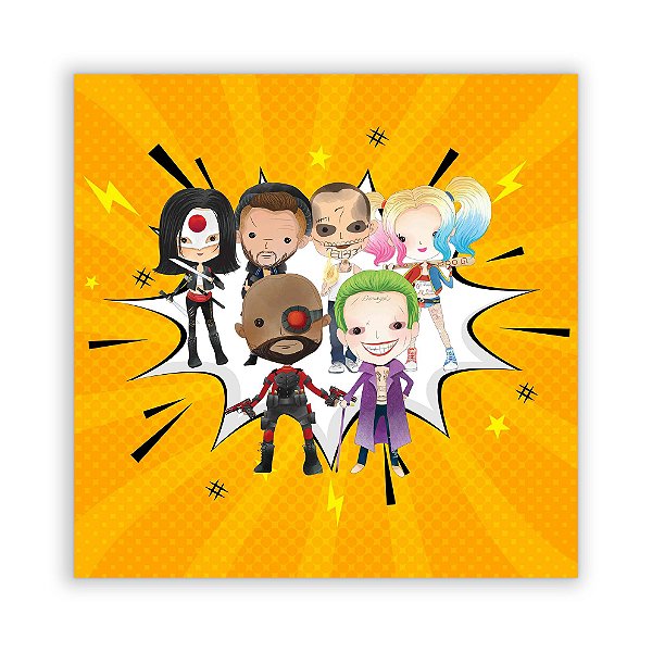 Painel Quadrado - Esquadrao Suicida - Sublimado 3D