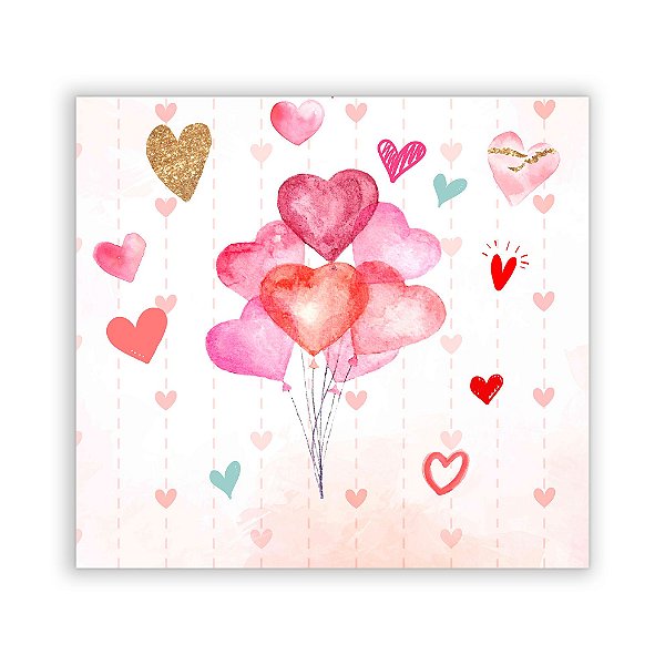Painel Quadrado - Coração - Sublimado 3D