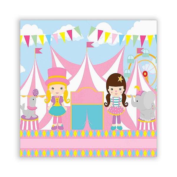 Painel Quadrado - Circo - Sublimado 3D