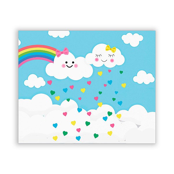 Painel Quadrado - Chuva de Amor - Sublimado 3D