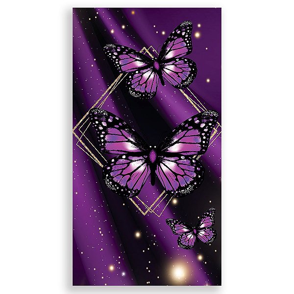 Faixa Lateral - Borboleta Roxa - Sublimado 3D